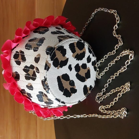 Betsey Johnson Pink and Leopard Cupcake Crossbody Bag - Picture 6 of 9